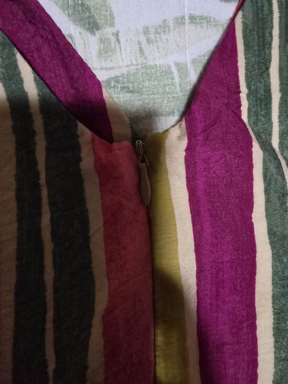 Taylor Pink, Green & Yellow Striped Tiered Maxi Dress with Waist Tie - Picture 8 of 12